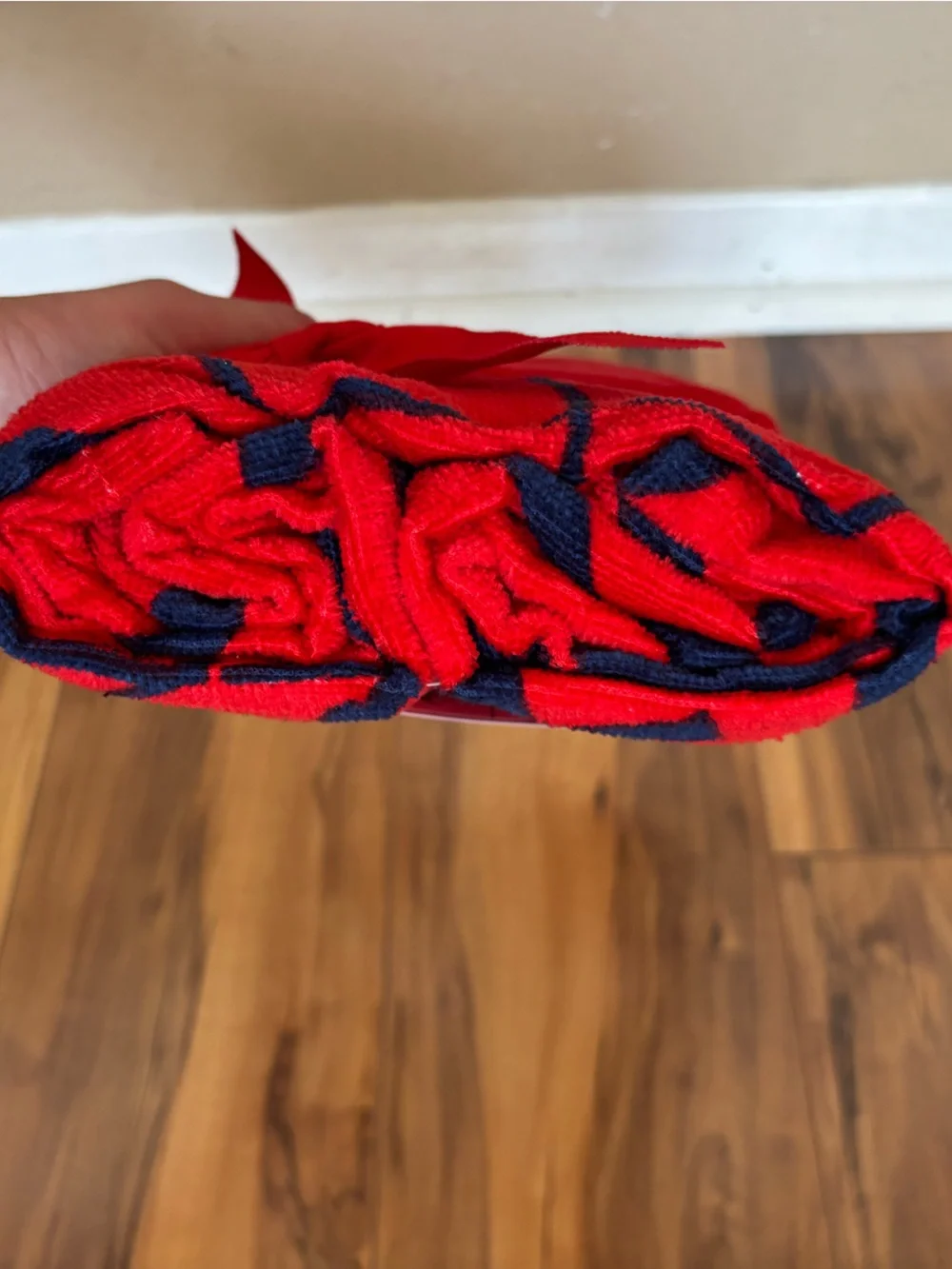 Marvel Kids Spider-Man  and Miles Morales Red and Black Hooded Towel Wrap